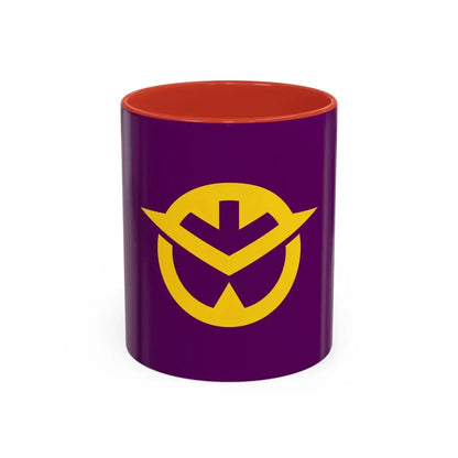 Flag of Okayama Prefecture Japan - Accent Coffee Mug 11oz Red - Go Mug Yourself