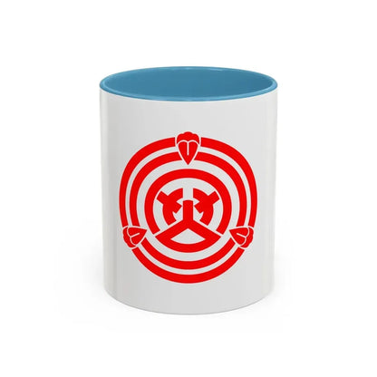 Flag of Okazaki Aichi Japan - Accent Coffee Mug 11oz Light Blue - Go Mug Yourself