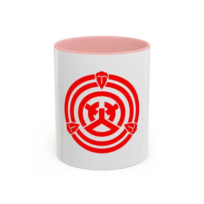 Flag of Okazaki Aichi Japan - Accent Coffee Mug 11oz Pink - Go Mug Yourself