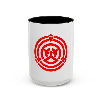 Flag of Okazaki Aichi Japan - Accent Coffee Mug 15oz Black - Go Mug Yourself