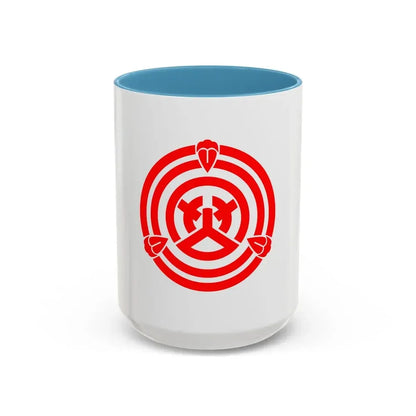 Flag of Okazaki Aichi Japan - Accent Coffee Mug 15oz Light Blue - Go Mug Yourself