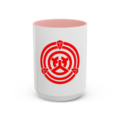 Flag of Okazaki Aichi Japan - Accent Coffee Mug 15oz Pink - Go Mug Yourself