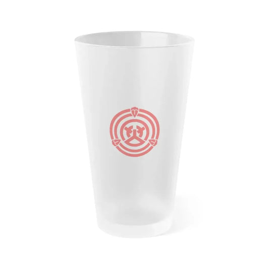 Flag of Okazaki Aichi Japan - Frosted Pint Glass 16oz 16oz Frosted - Go Mug Yourself