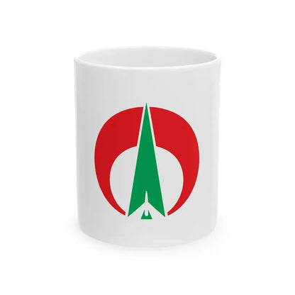 Flag of Oki Fukuoka (Japan) White Coffee Mug 11oz - Go Mug Yourself