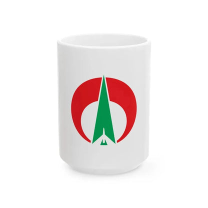 Flag of Oki Fukuoka (Japan) White Coffee Mug 15oz - Go Mug Yourself