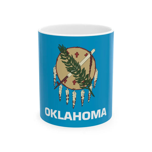 Flag of Oklahoma 1941-1988 (United States) White Coffee Mug 11oz - Go Mug Yourself