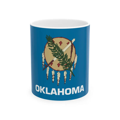 Flag of Oklahoma 1988-2006 (United States) White Coffee Mug 11oz - Go Mug Yourself