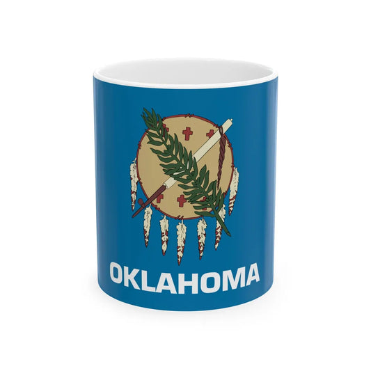 Flag of Oklahoma 1988-2006 (United States) White Coffee Mug 11oz - Go Mug Yourself