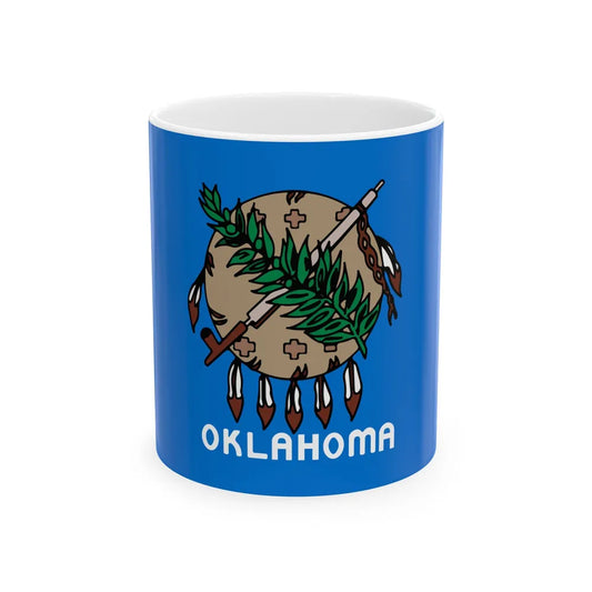 Flag of Oklahoma 1988-2006 unofficial (United States) White Coffee Mug 11oz - Go Mug Yourself