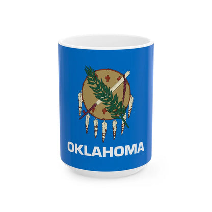Flag of Oklahoma (United States) White Coffee Mug 15oz - Go Mug Yourself