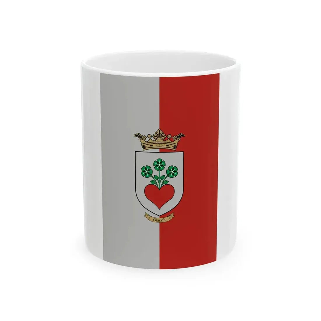 Flag of Olaszfa (Hungary) White Coffee Mug 11oz - Go Mug Yourself