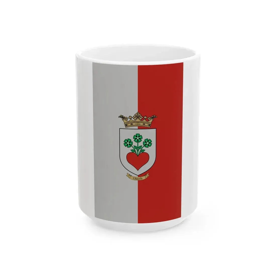 Flag of Olaszfa (Hungary) White Coffee Mug 15oz - Go Mug Yourself