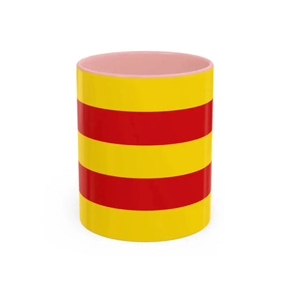 Flag of Oldenburg 2 Germany - Accent Coffee Mug 11oz Pink - Go Mug Yourself