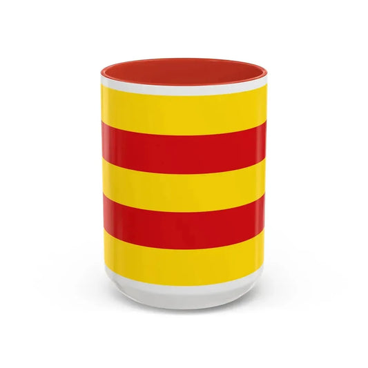 Flag of Oldenburg 2 Germany - Accent Coffee Mug 15oz Red - Go Mug Yourself
