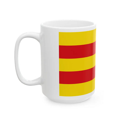 Flag of Oldenburg 2 Germany - White Coffee Mug-Go Mug Yourself