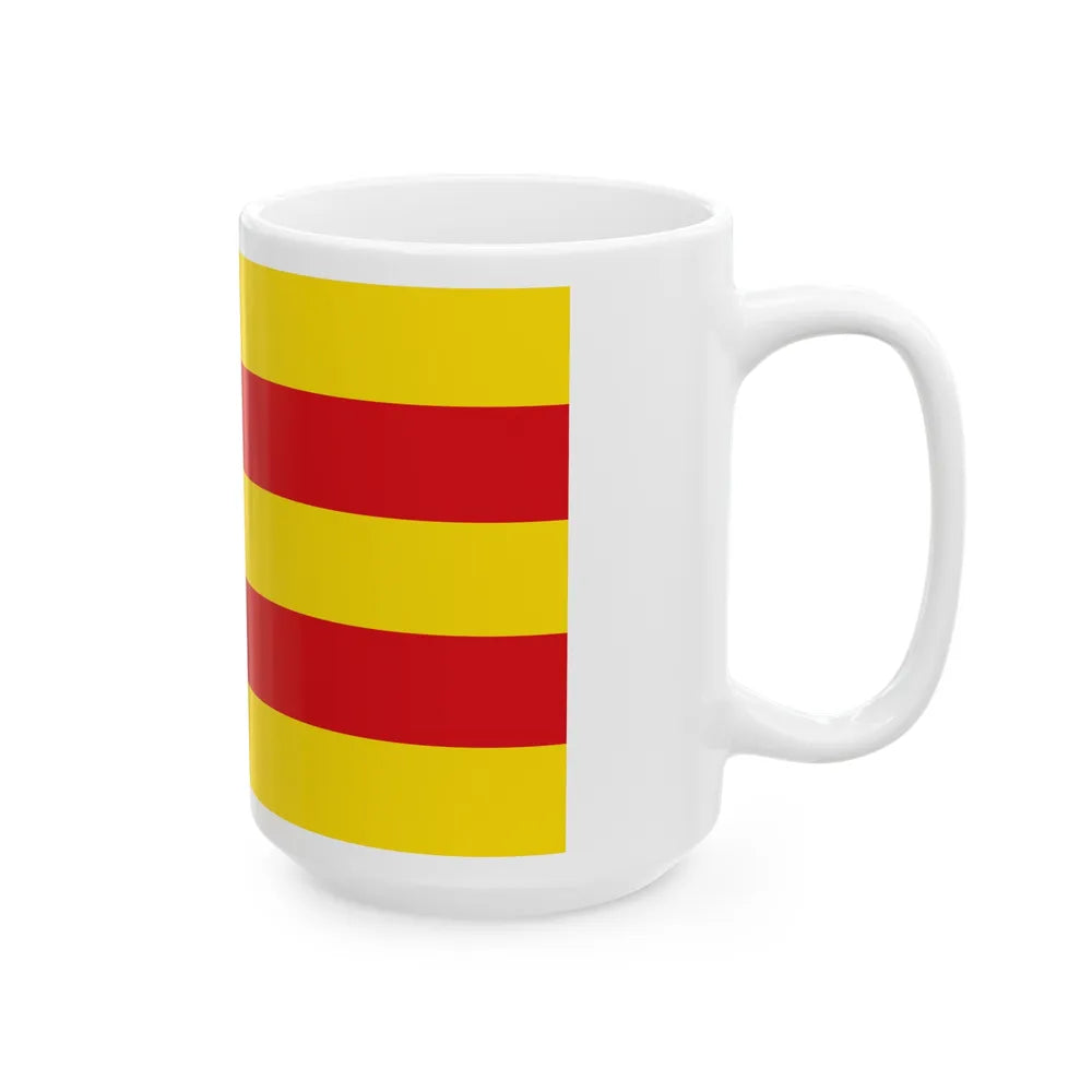 Flag of Oldenburg 2 Germany - White Coffee Mug-Go Mug Yourself