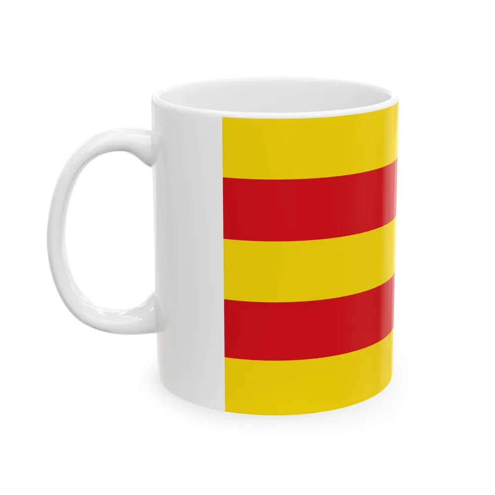 Flag of Oldenburg 2 Germany - White Coffee Mug-Go Mug Yourself