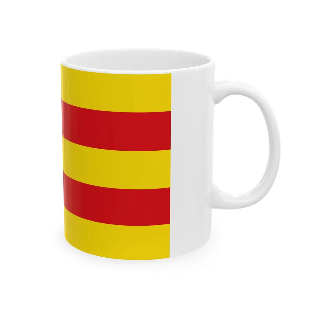 Flag of Oldenburg 2 Germany - White Coffee Mug-Go Mug Yourself