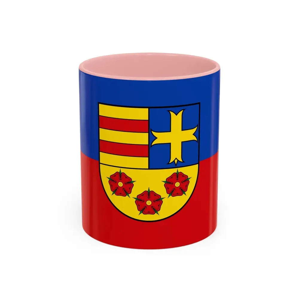 Flag of Oldenburg Germany - Accent Coffee Mug 11oz Pink - Go Mug Yourself