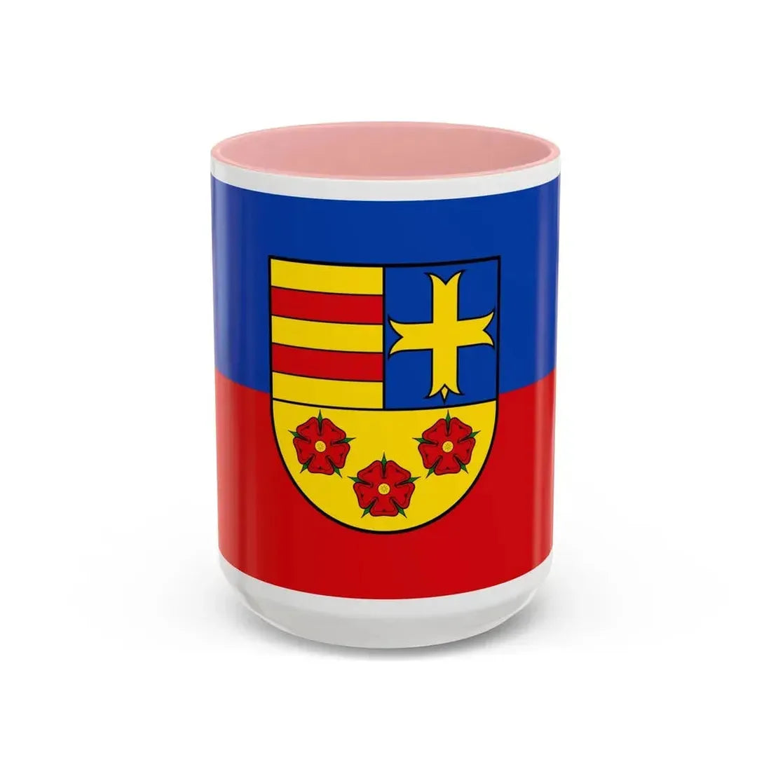 Flag of Oldenburg Germany - Accent Coffee Mug 15oz Pink - Go Mug Yourself