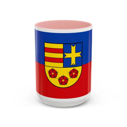 Flag of Oldenburg Germany - Accent Coffee Mug 15oz Pink - Go Mug Yourself