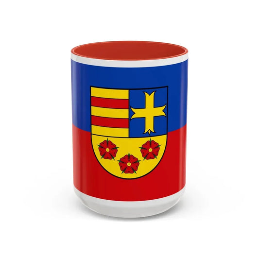 Flag of Oldenburg Germany - Accent Coffee Mug 15oz Red - Go Mug Yourself