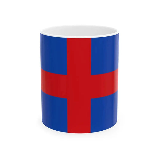 Flag of Oldenburg St. George Cross (Germany) White Coffee Mug 11oz - Go Mug Yourself