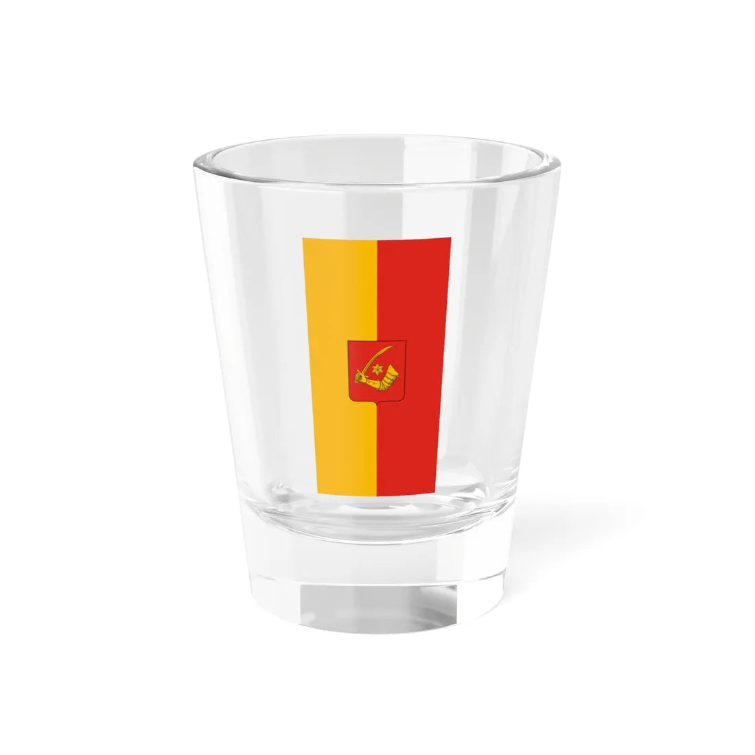 Flag of Olmod vertical (Hungary) Shot Glass 1.5oz 1.5oz - Go Mug Yourself