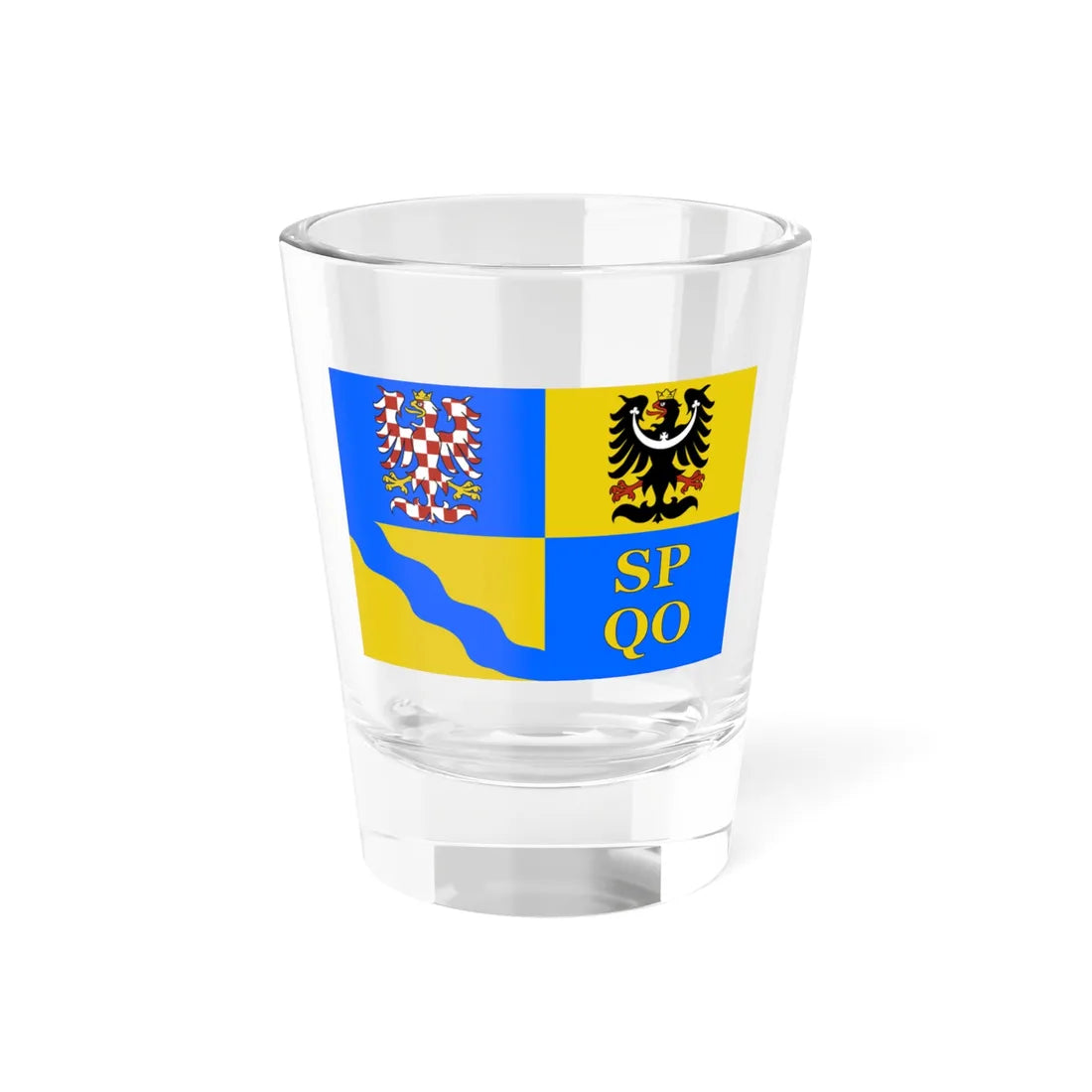 Flag of Olomouc Region (Czech Republic) Shot Glass 1.5oz 1.5oz - Go Mug Yourself