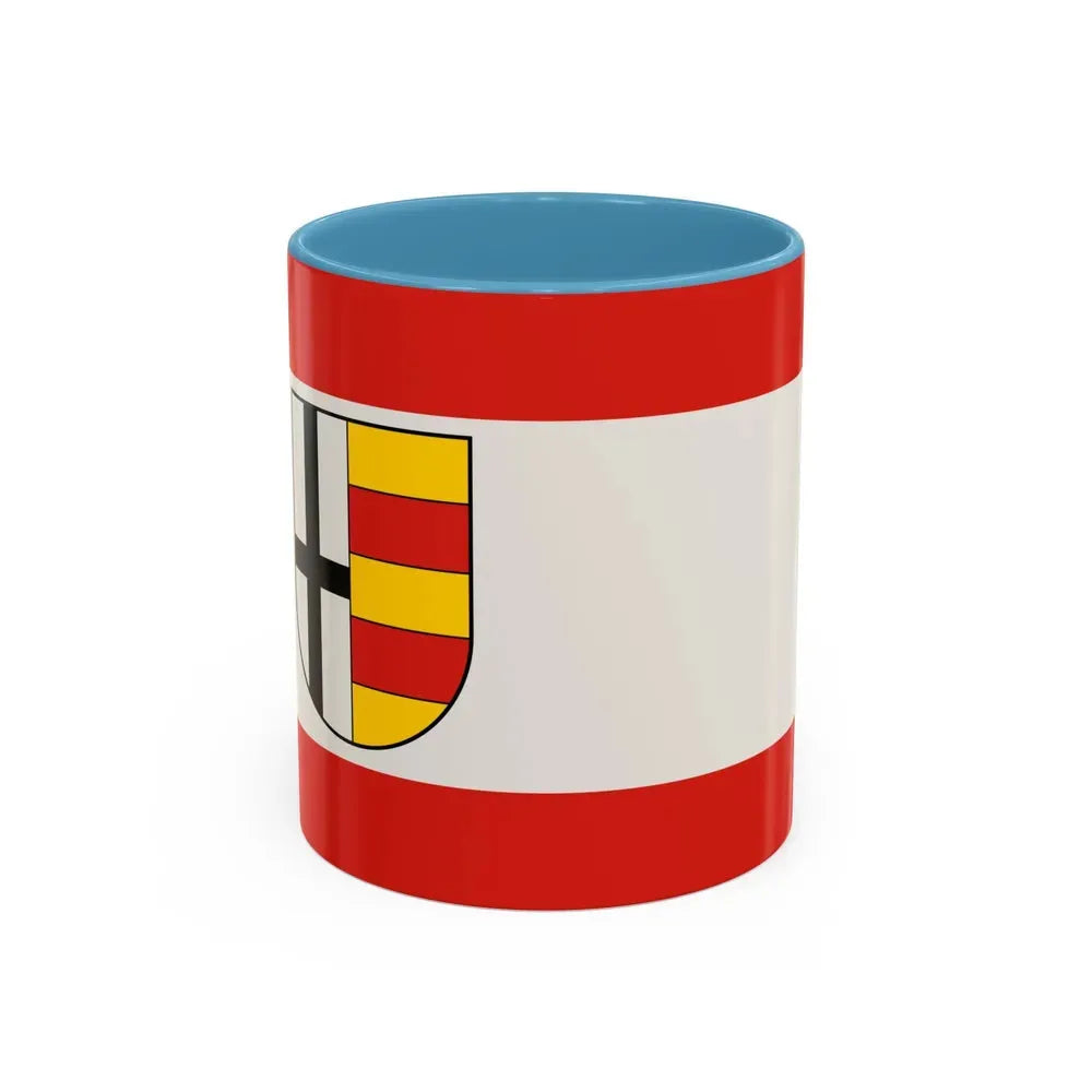 Flag of Olpe Germany - Accent Coffee Mug 11oz Light Blue - Go Mug Yourself