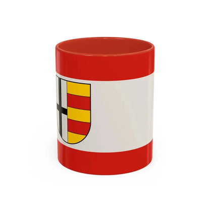 Flag of Olpe Germany - Accent Coffee Mug 11oz Red - Go Mug Yourself