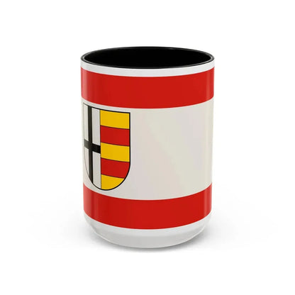 Flag of Olpe Germany - Accent Coffee Mug 15oz Black - Go Mug Yourself
