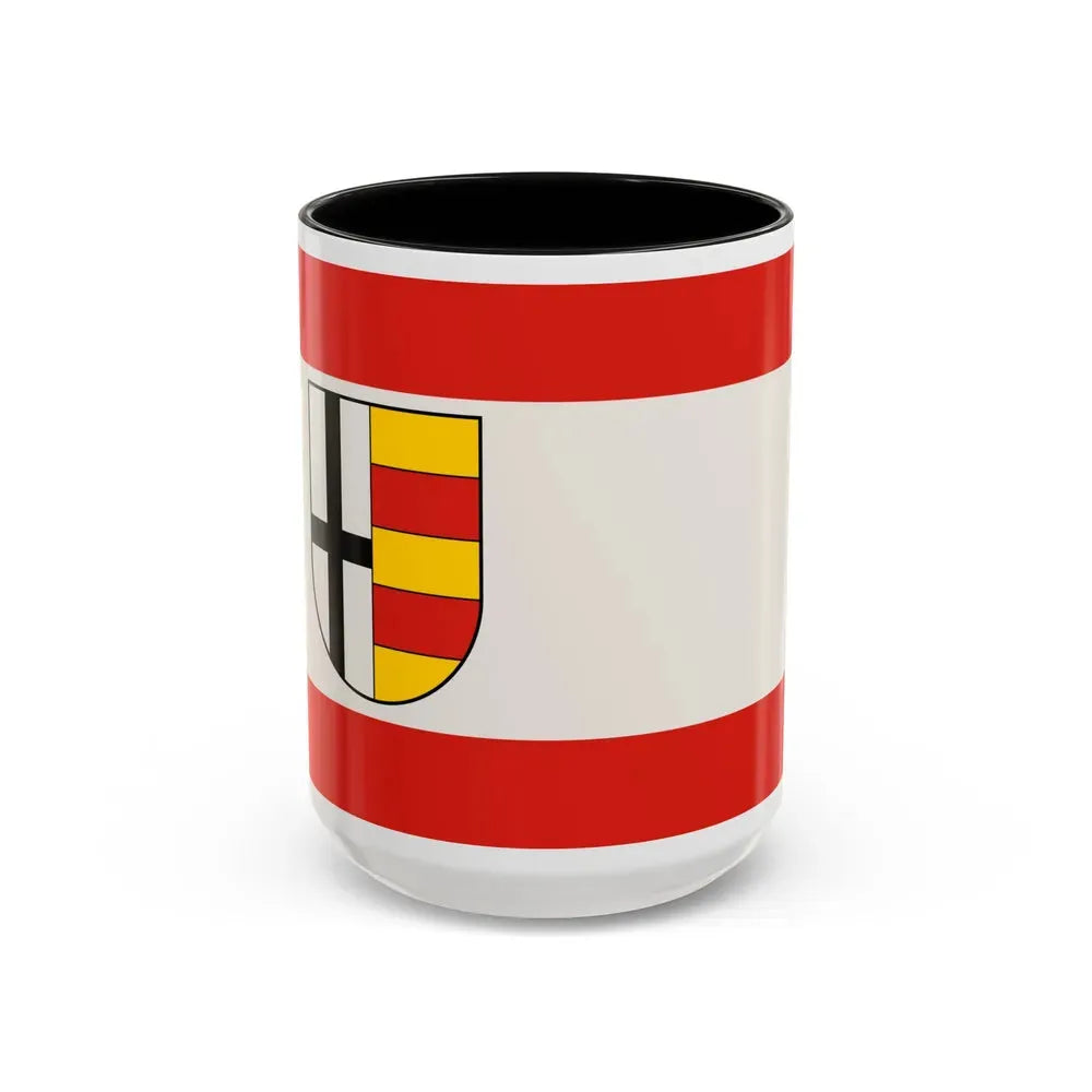 Flag of Olpe Germany - Accent Coffee Mug 15oz Black - Go Mug Yourself