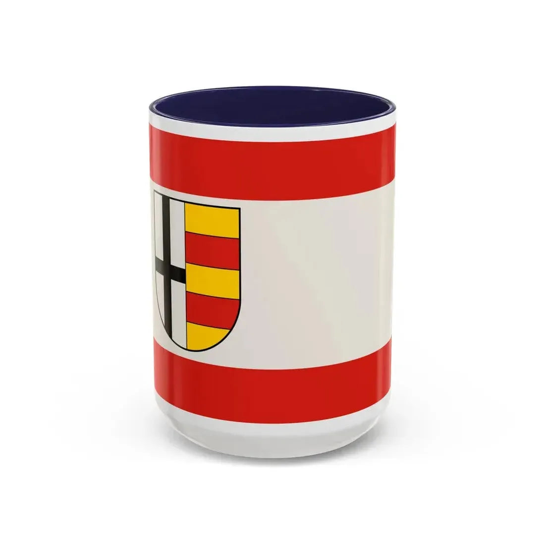 Flag of Olpe Germany - Accent Coffee Mug 15oz Navy - Go Mug Yourself