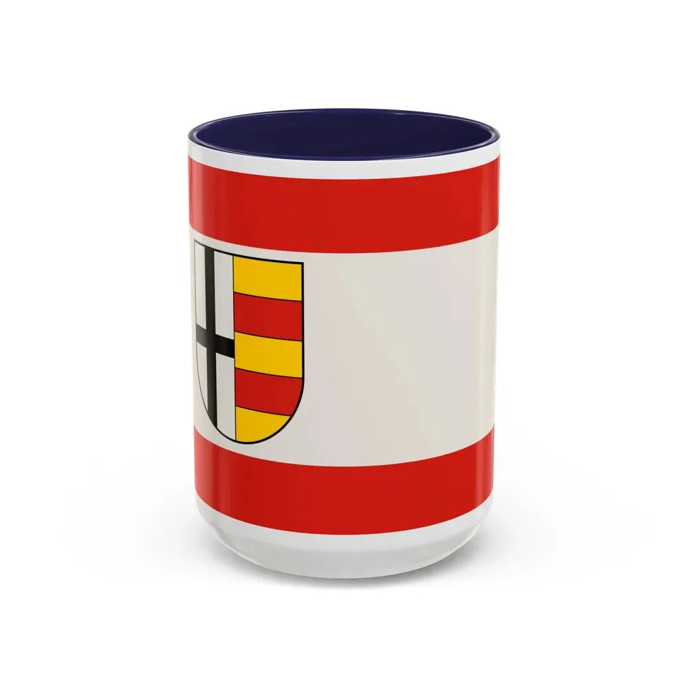 Flag of Olpe Germany - Accent Coffee Mug 15oz Navy - Go Mug Yourself