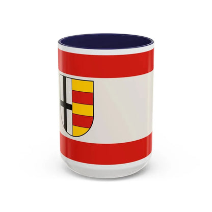 Flag of Olpe Germany - Accent Coffee Mug 15oz Navy - Go Mug Yourself