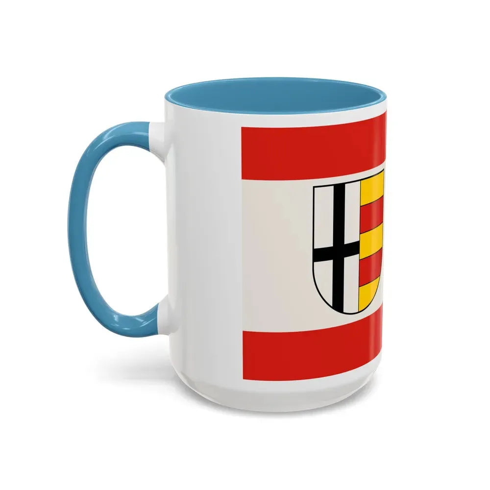 Flag of Olpe Germany - Accent Coffee Mug - Go Mug Yourself