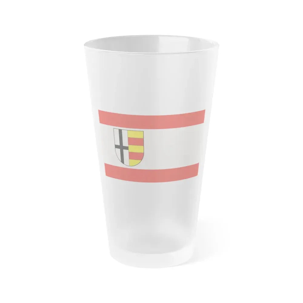 Flag of Olpe Germany - Frosted Pint Glass 16oz 16oz Frosted - Go Mug Yourself