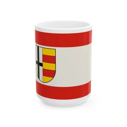 Flag of Olpe Germany - White Coffee Mug 15oz - Go Mug Yourself