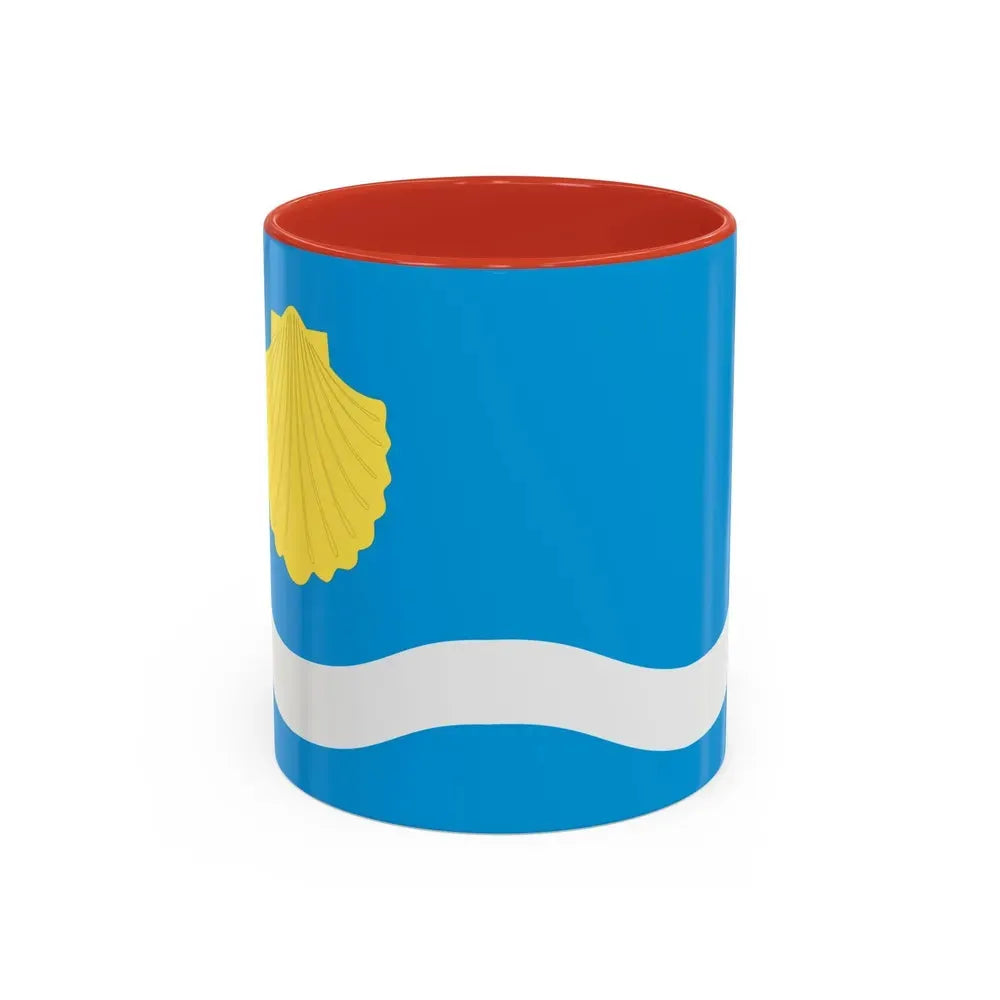 Flag of Olsztyn Poland - Accent Coffee Mug 11oz Red - Go Mug Yourself