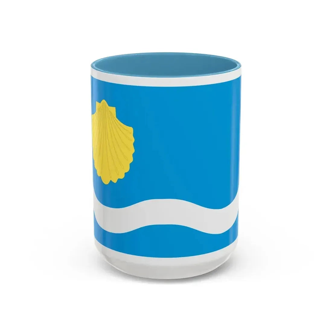 Flag of Olsztyn Poland - Accent Coffee Mug 15oz Light Blue - Go Mug Yourself
