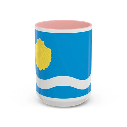 Flag of Olsztyn Poland - Accent Coffee Mug 15oz Pink - Go Mug Yourself