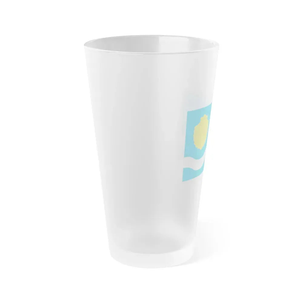 Flag of Olsztyn Poland - Frosted Pint Glass 16oz - Go Mug Yourself