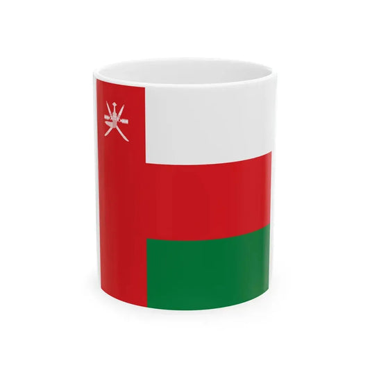 Flag of Oman 1-1 (Oman) White Coffee Mug 11oz - Go Mug Yourself