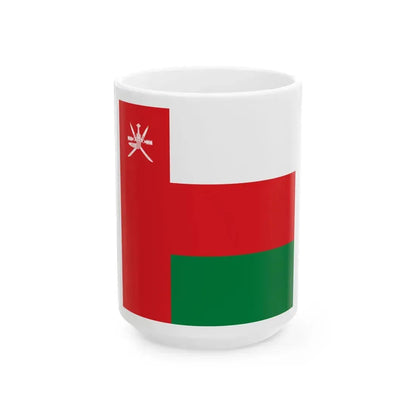 Flag of Oman 1-1 (Oman) White Coffee Mug 15oz - Go Mug Yourself