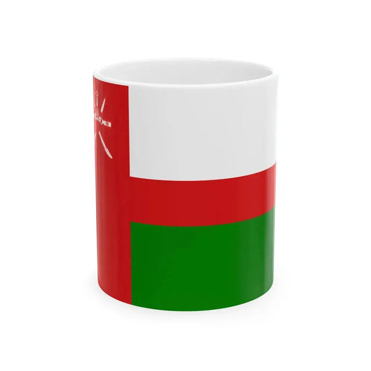 Flag of Oman 1970-1995 (Oman) White Coffee Mug 11oz - Go Mug Yourself