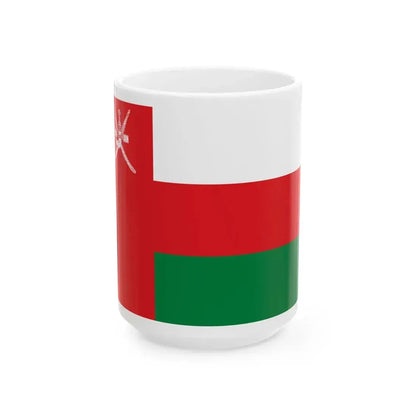 Flag of Oman 3-2 (Oman) White Coffee Mug 15oz - Go Mug Yourself