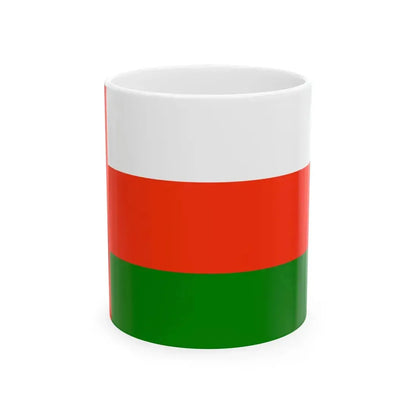 Flag of Oman Orange (Oman) White Coffee Mug 11oz - Go Mug Yourself