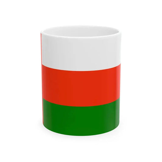Flag of Oman Orange (Oman) White Coffee Mug 11oz - Go Mug Yourself