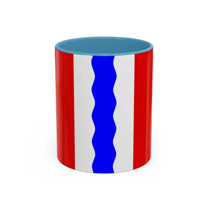 Flag of Omsk Oblast Russia - Accent Coffee Mug 11oz Light Blue - Go Mug Yourself